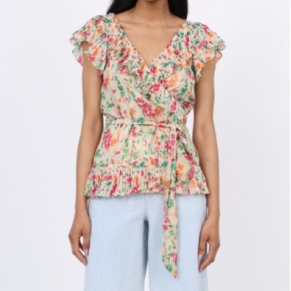 Diane Von Furstenberg Rosita Floral Wrap Blouse